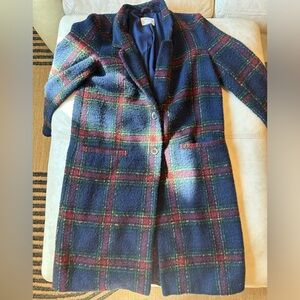 Plaid Button Top Coat